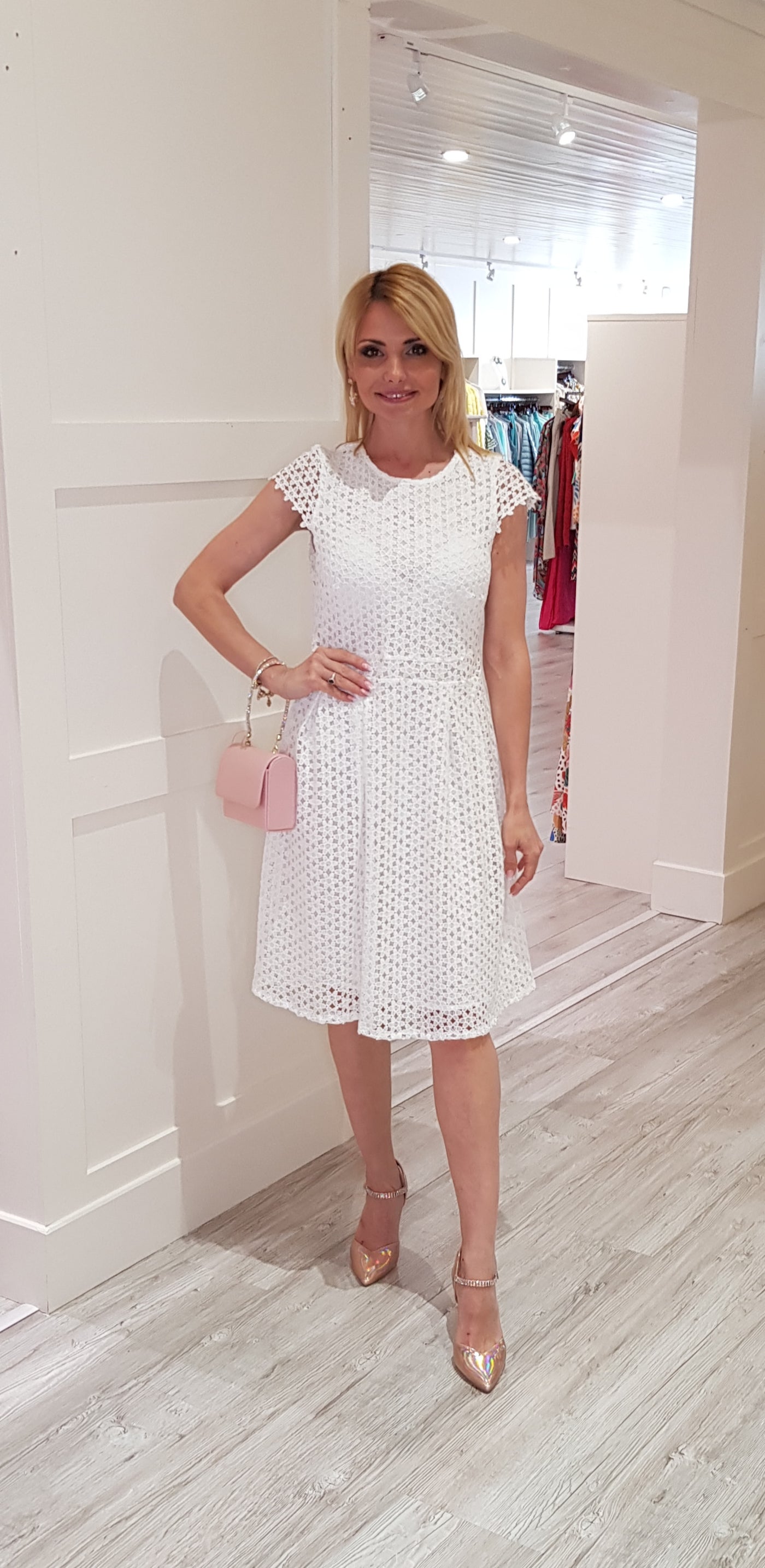 Cream Daisy Lace Dress