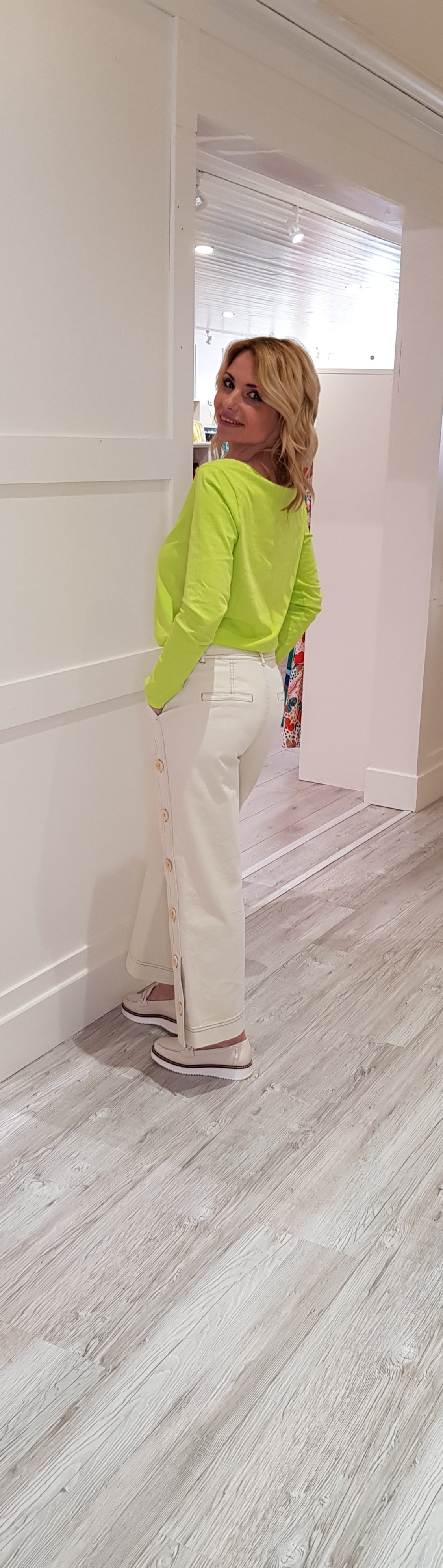 Lime Green Cotton Top