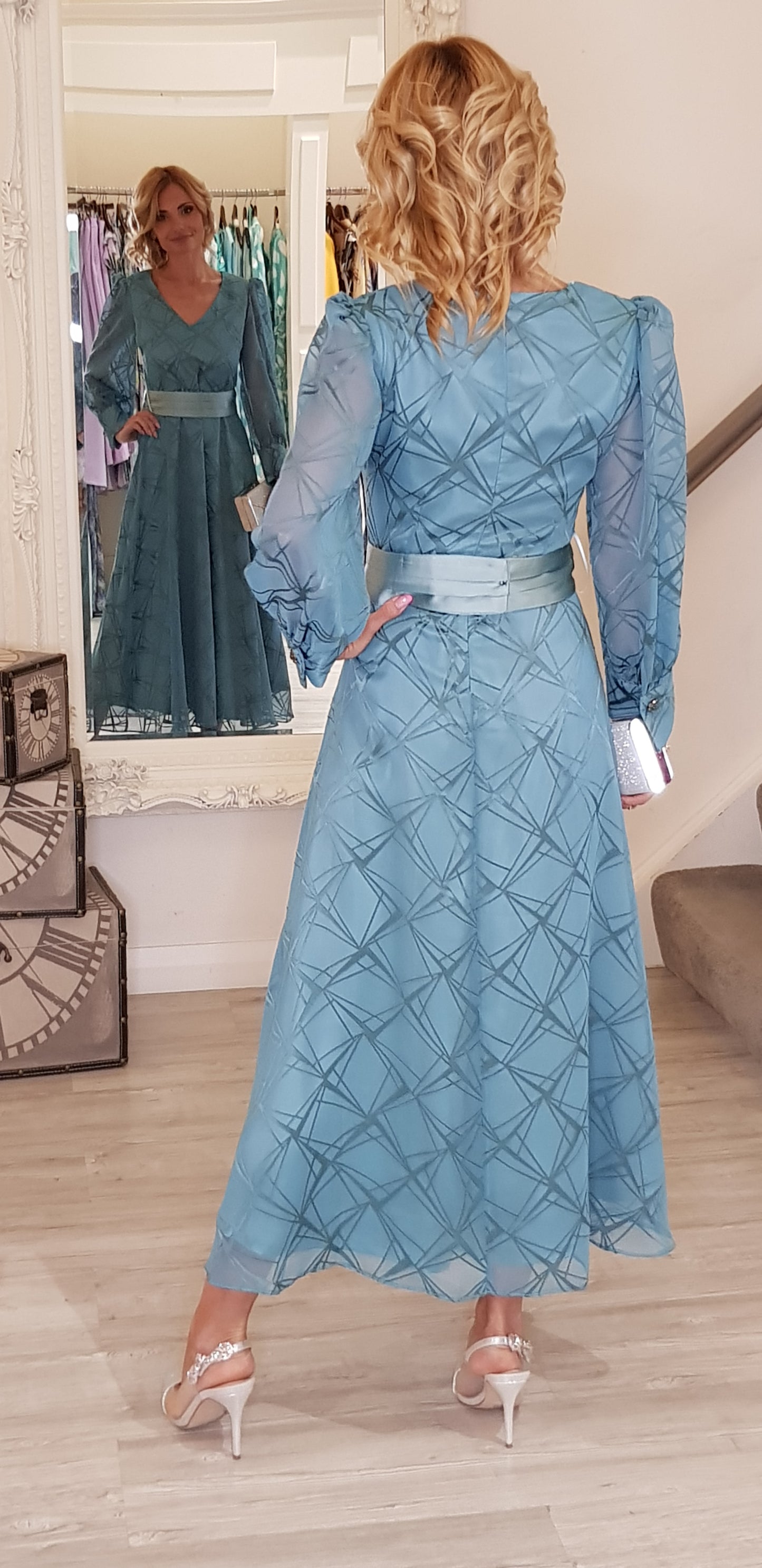 Aqua Green Midi Dress