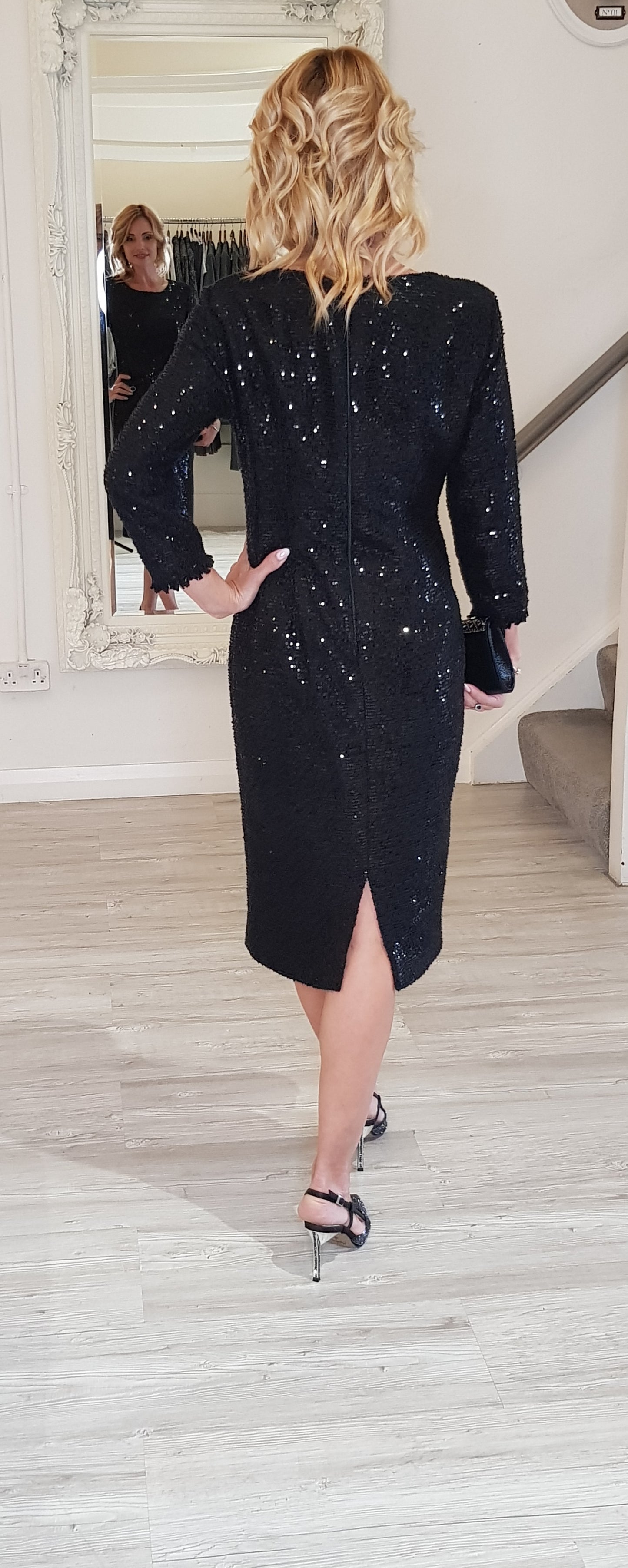 Black Sequin Dress