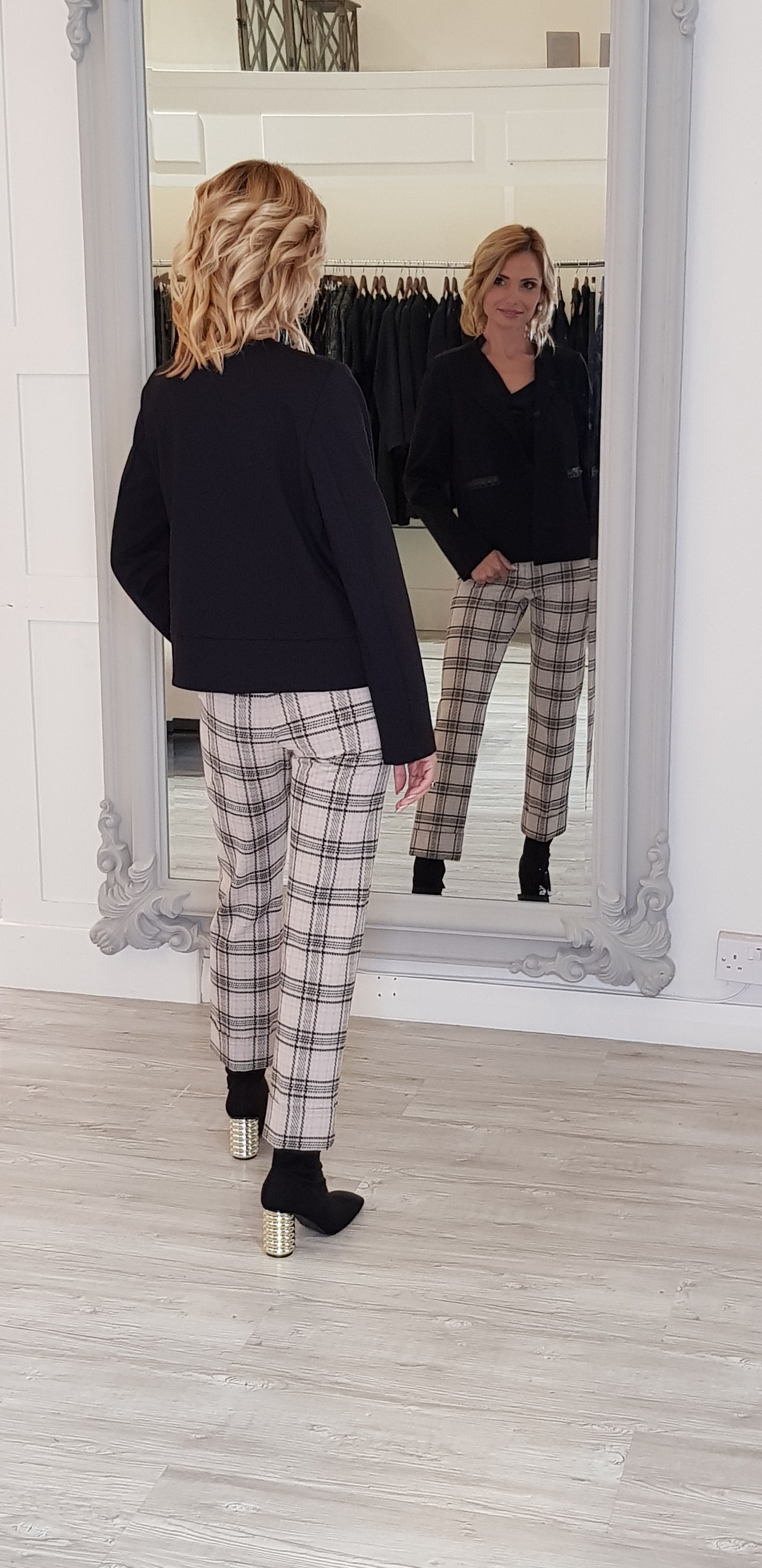 Black Short Jacket With Stud Detail