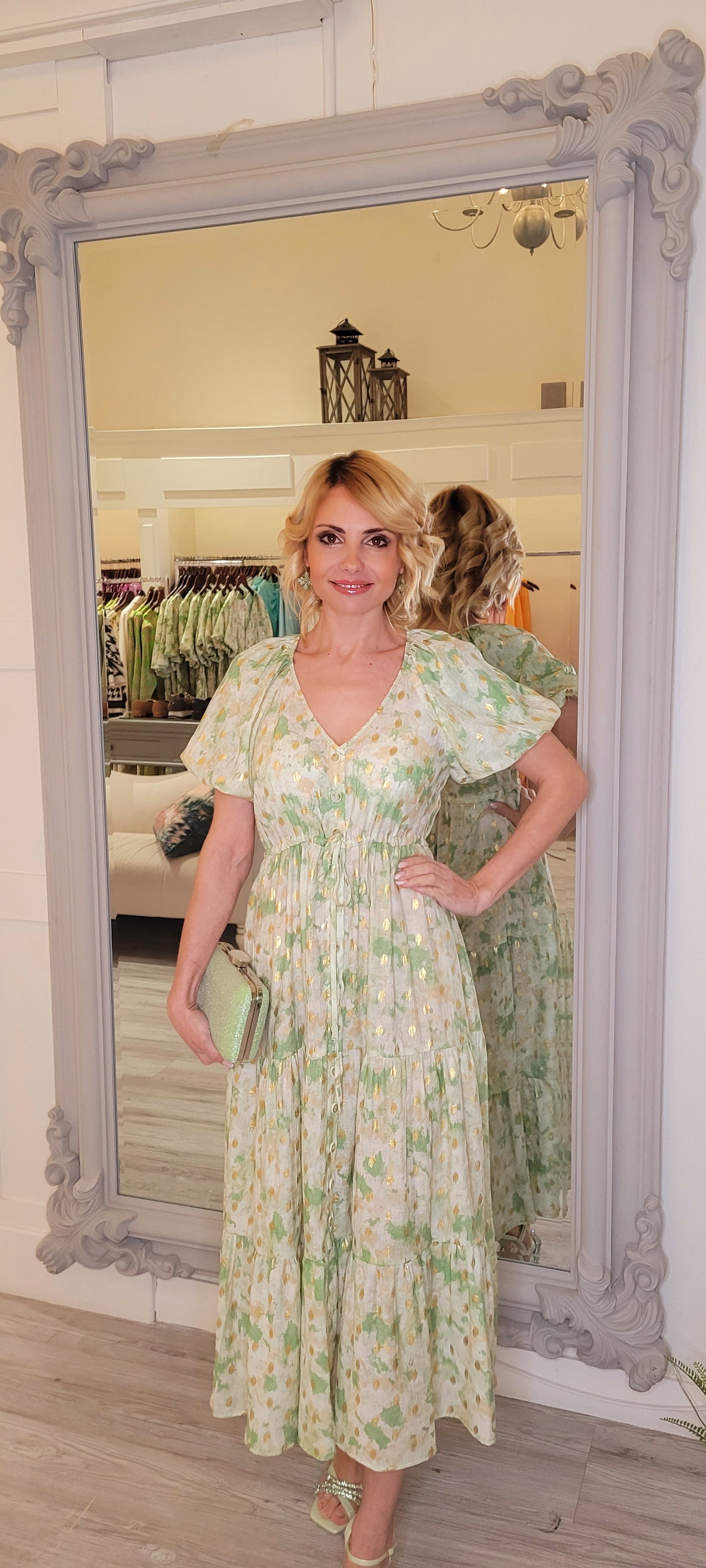 Sandie Green Midi Dress