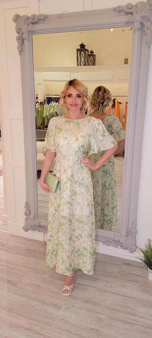 Abby Green Printed Midi Dress