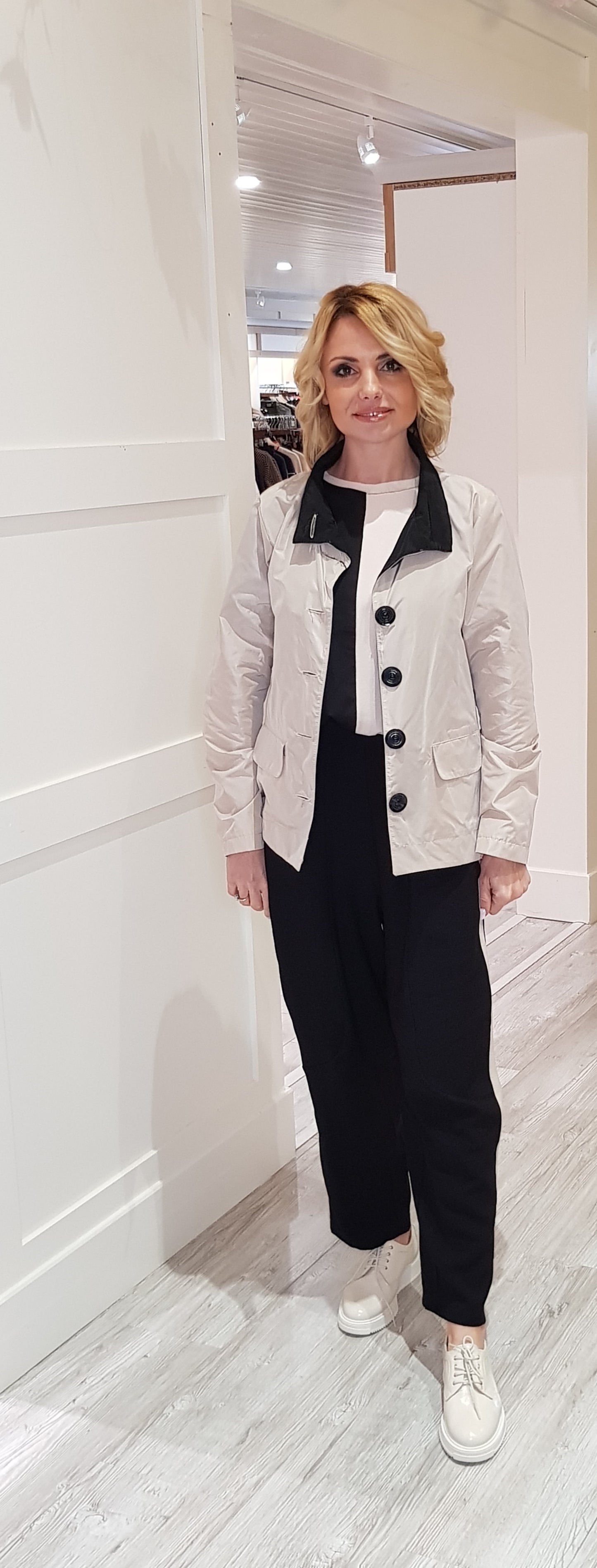 Beige Jacket With Buttons