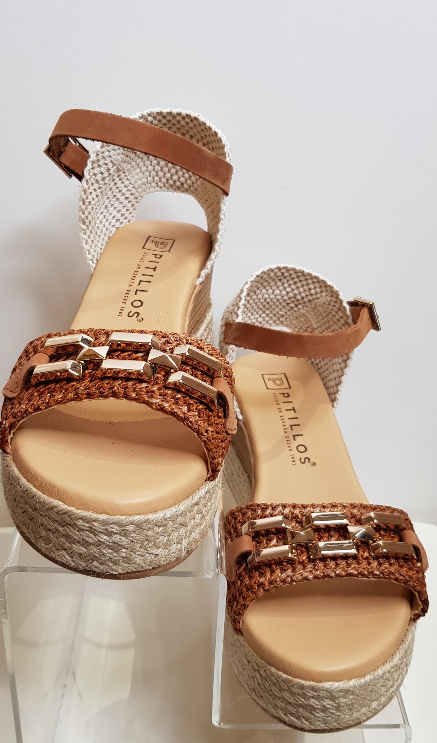 Beige And Rust Sandal