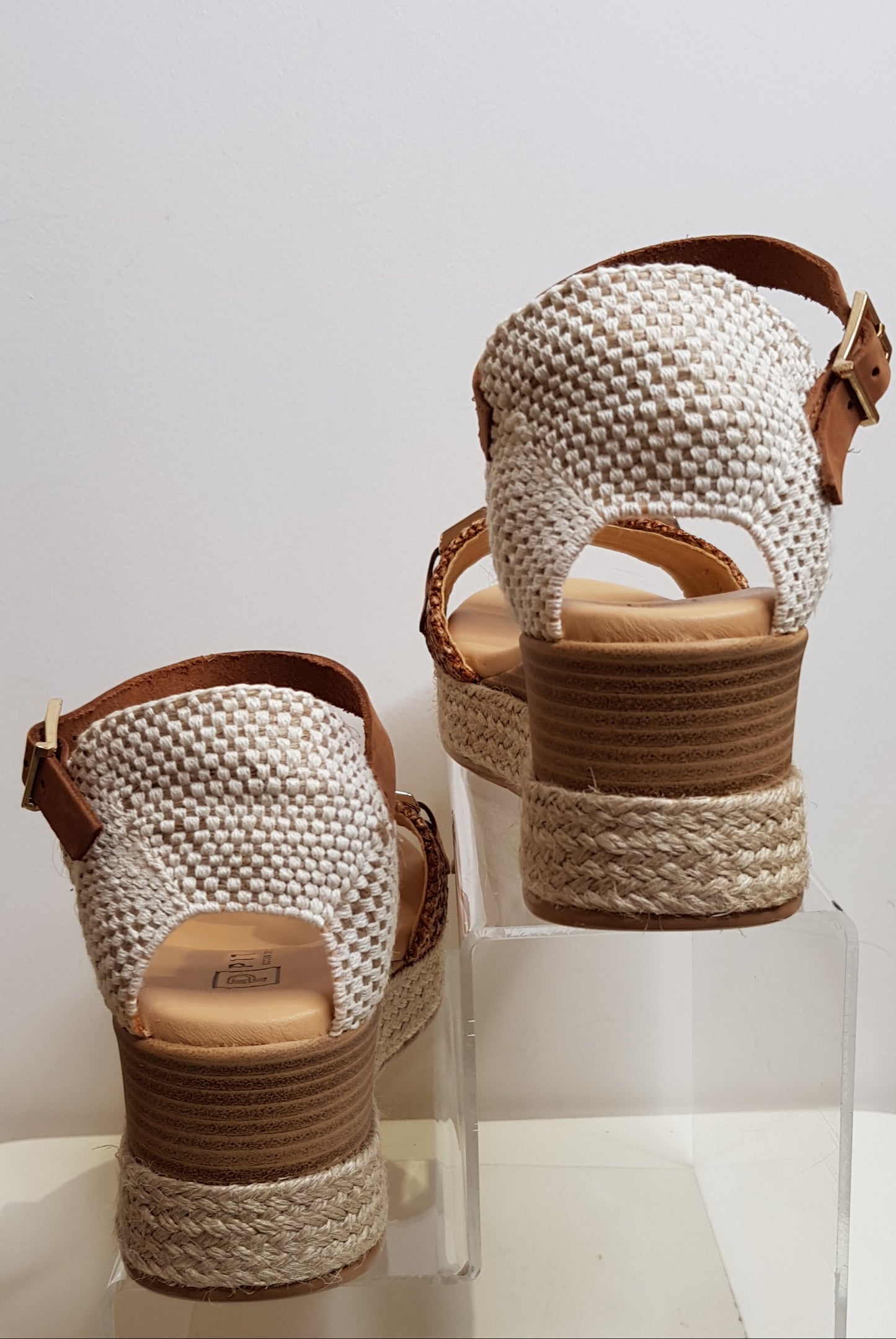 Beige And Rust Sandal