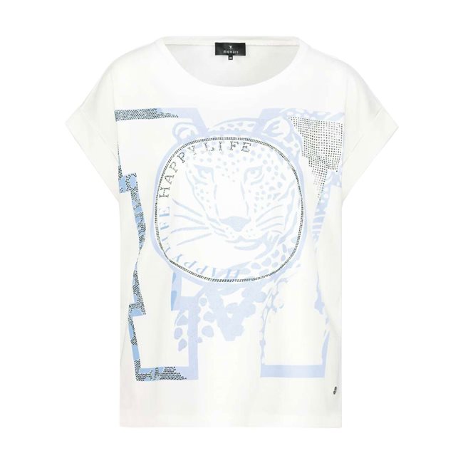 Cream T-shirt With Tiger Print