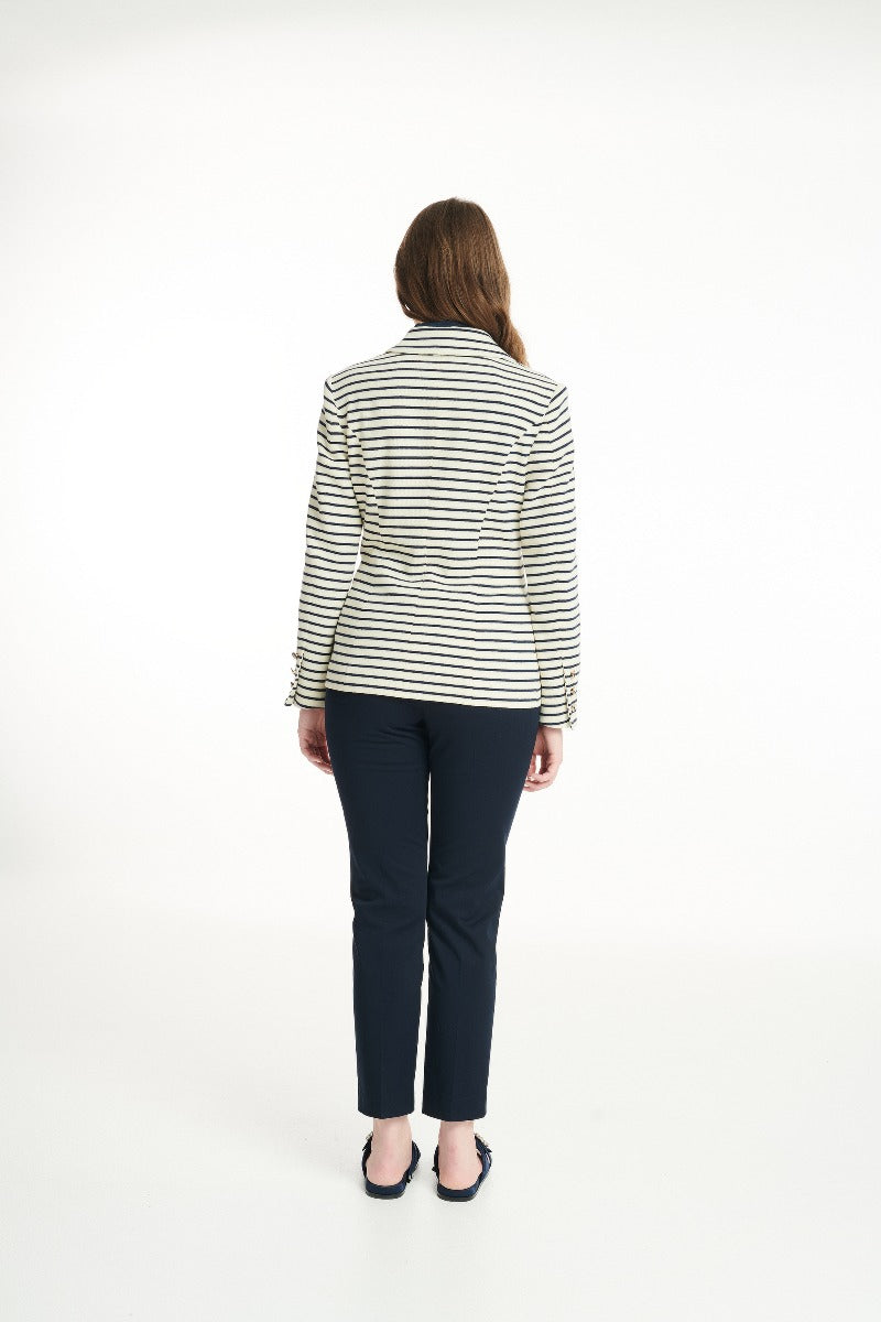 Cream/Navy Stripe Jacket
