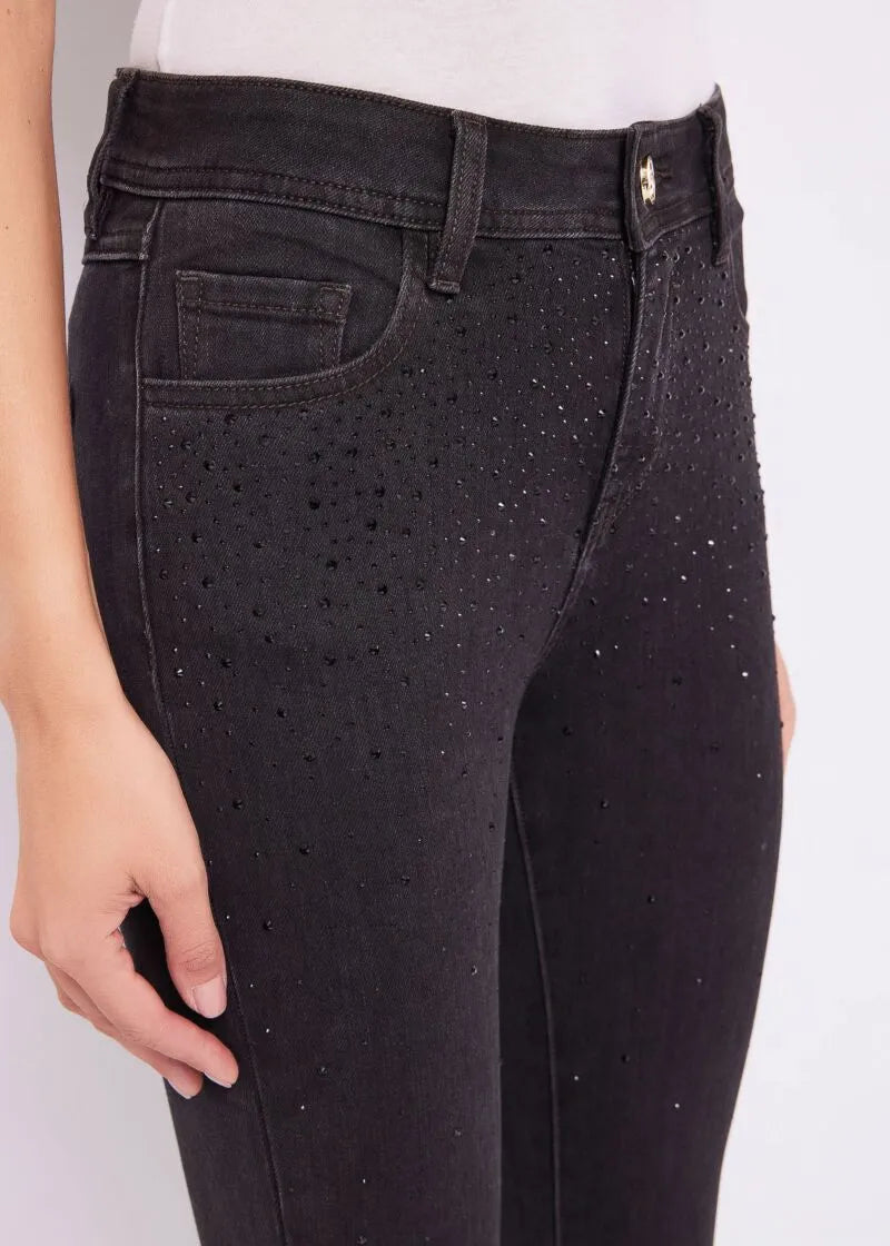 Black Jeans With Crystals
