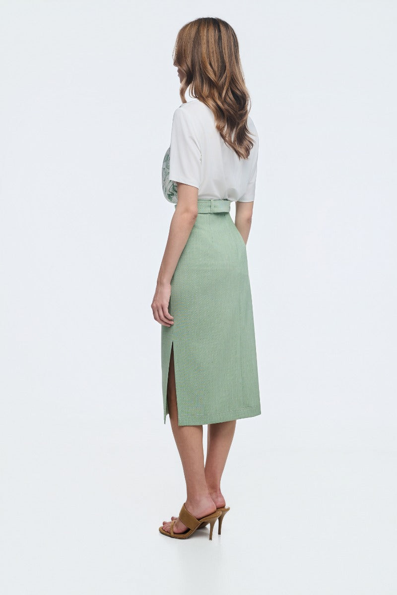 Green & White Top