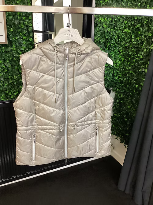 Monari Quilted Taupe Gilet
