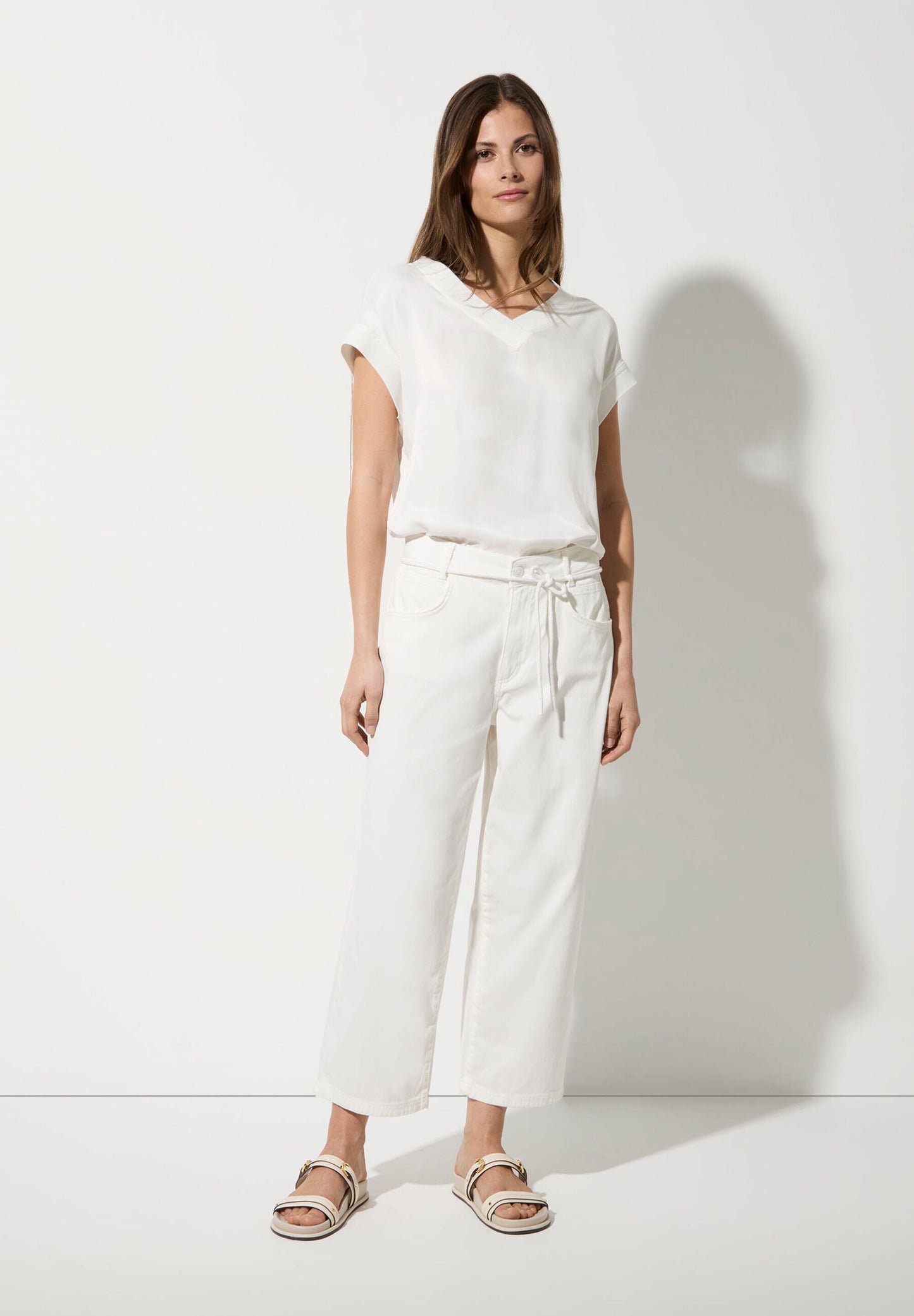 Sporty Culottes Off-white Trousers