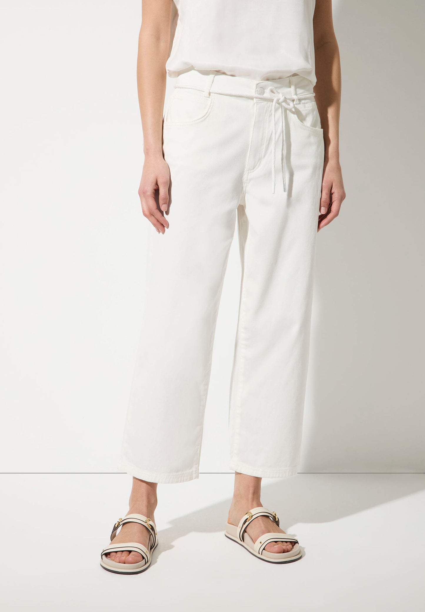 Sporty Culottes Off-white Trousers
