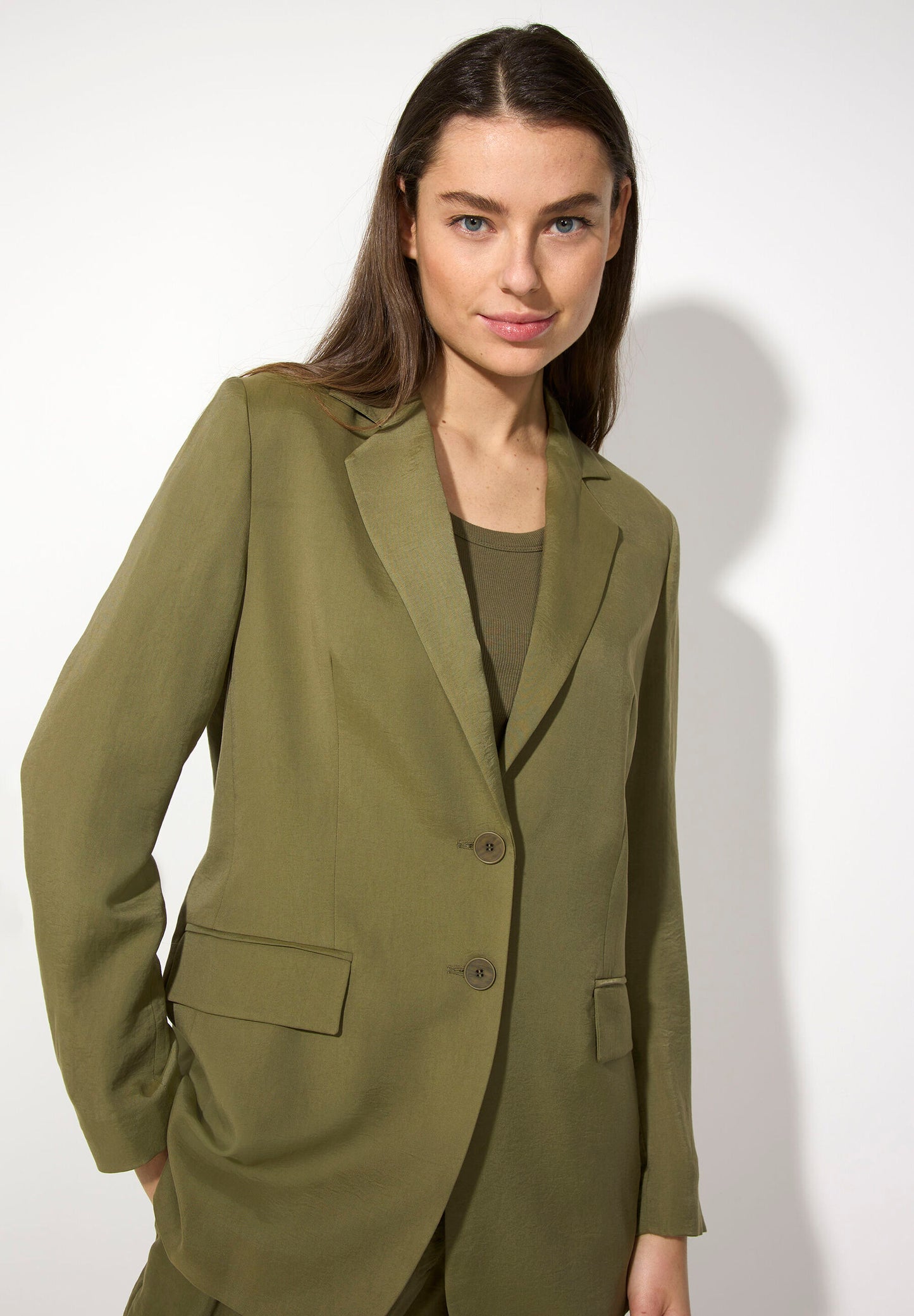 Long Blazer, Tundra Olive