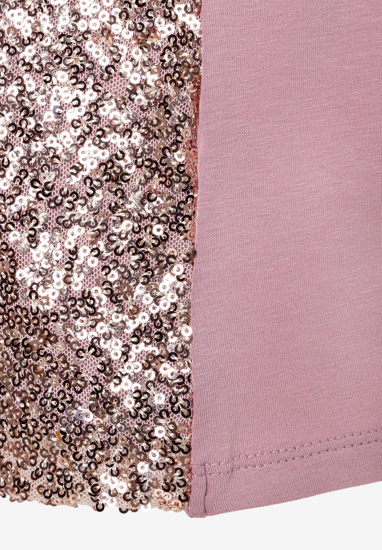 Soft Candy Rose Sequin Top