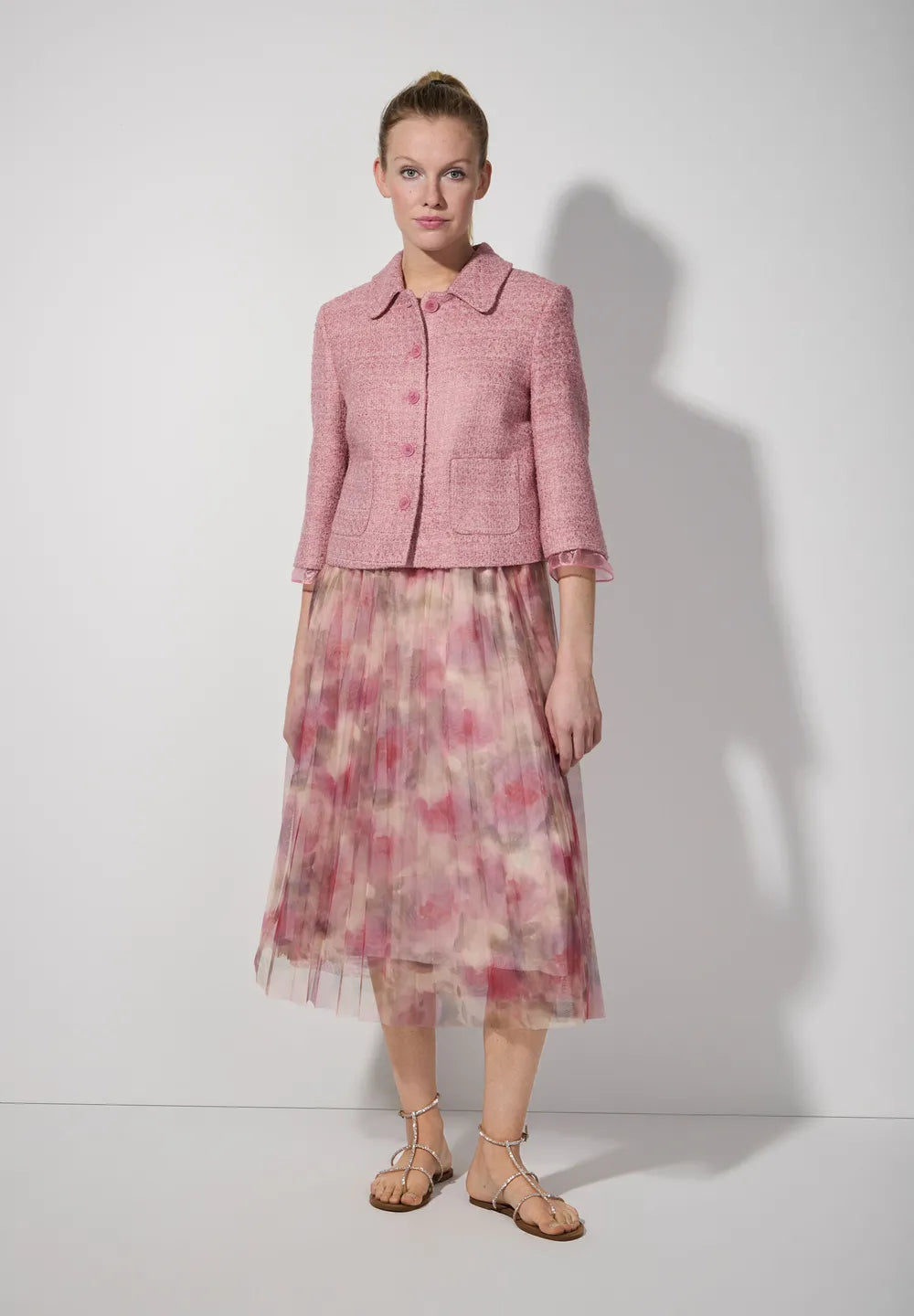Mesh Skirt With Print