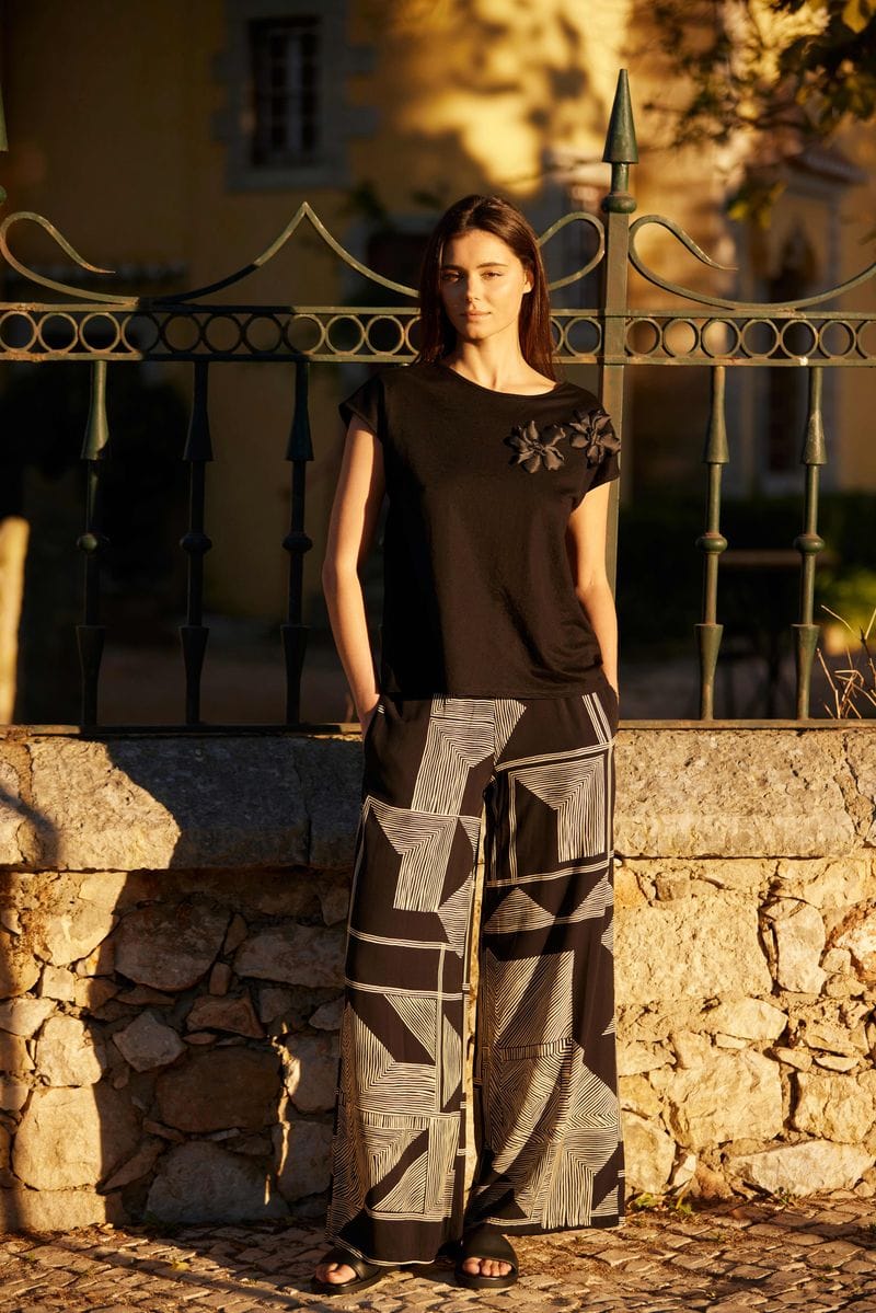 Black Flower T-Shirt