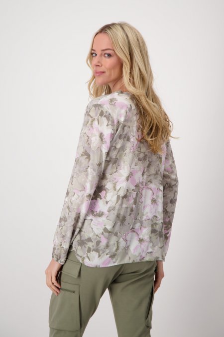 Sage Green Floral Blouse