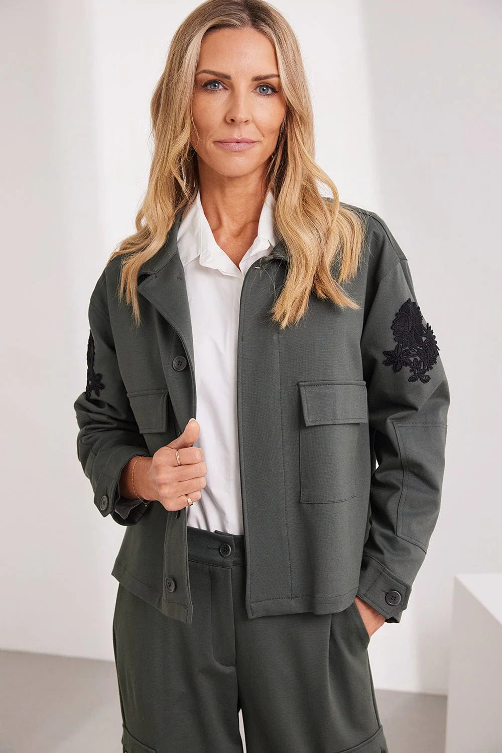 Sage Double Pocket Jacket