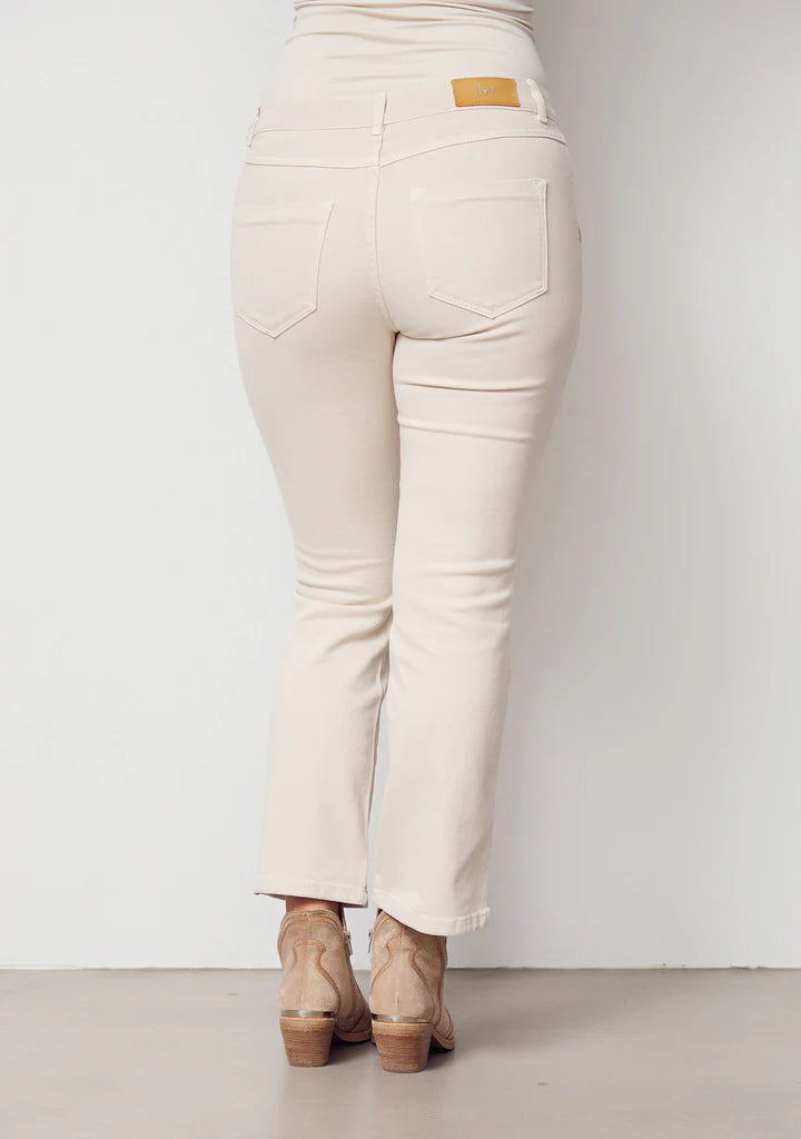 Beige Como Twill Flare Pants