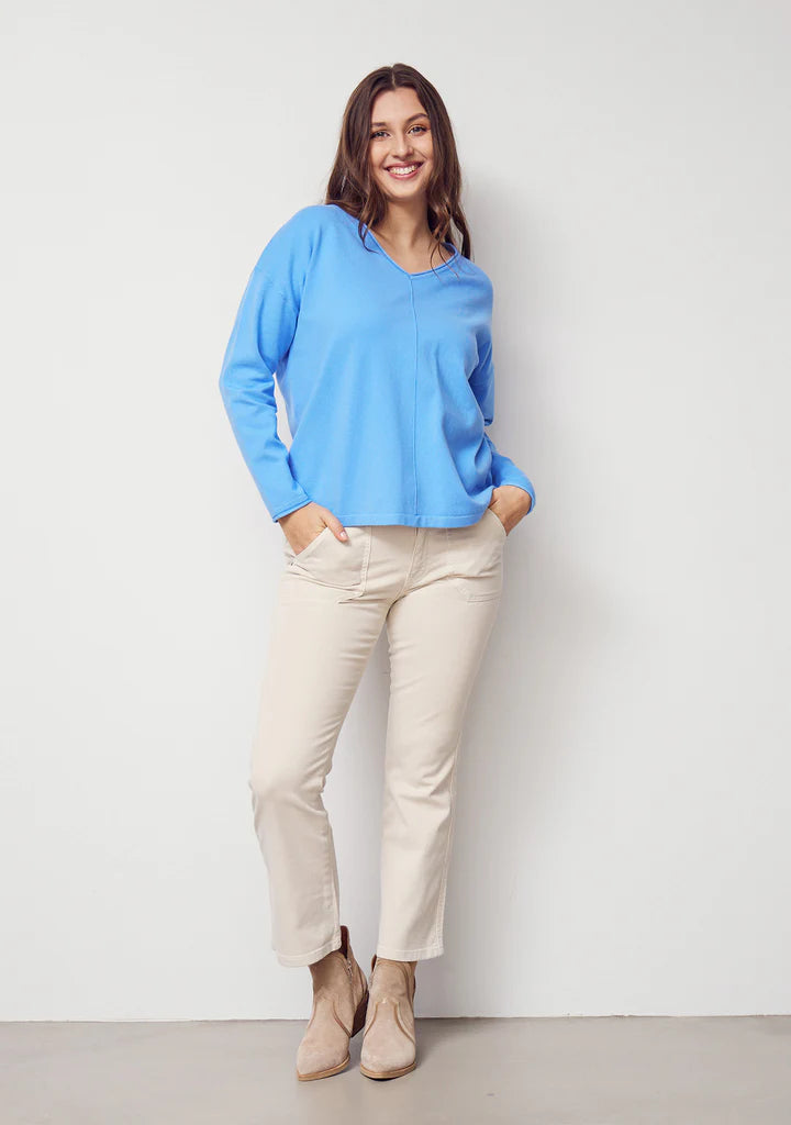 Beige Como Twill Flare Pants