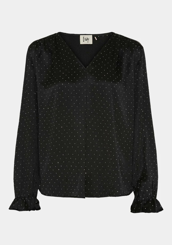 Black Delta Shiny Blouse