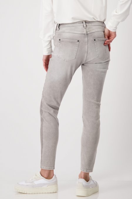 Grey Jeans With Side Stripe