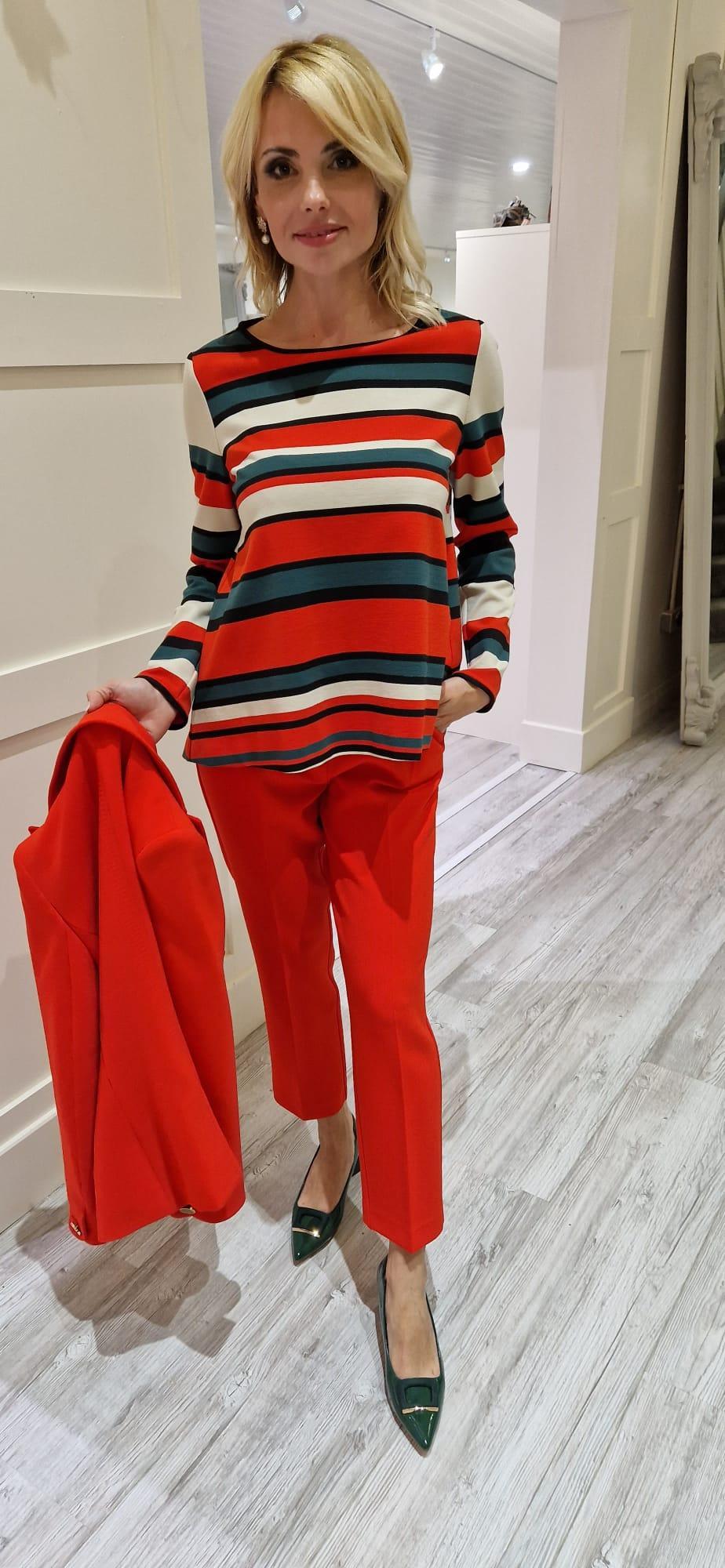Red Blazer With Front Pockets