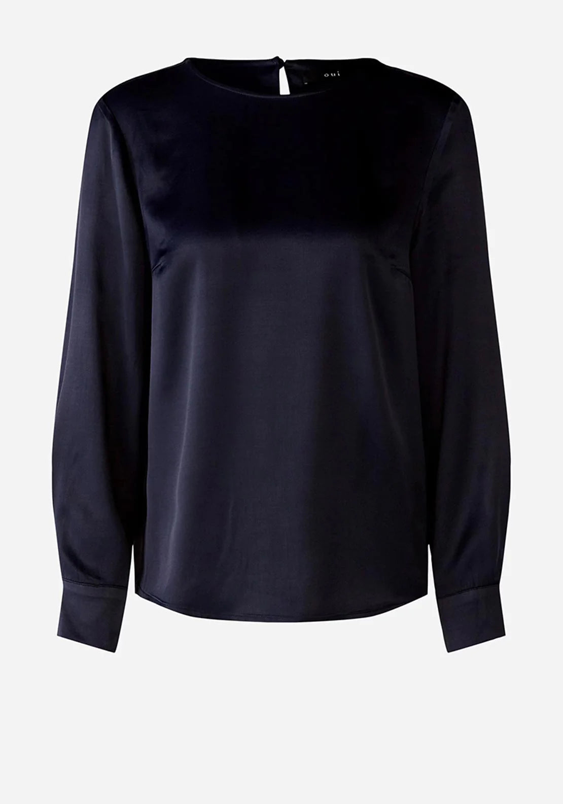 Navy Silk Feel Top