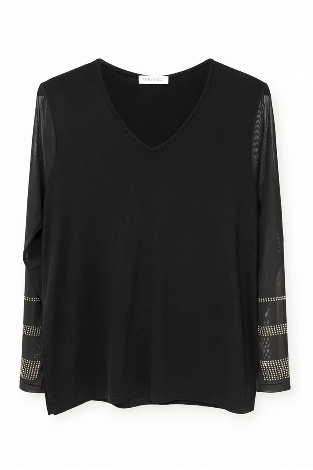 Black Diamante Mesh Sleeve Basic
