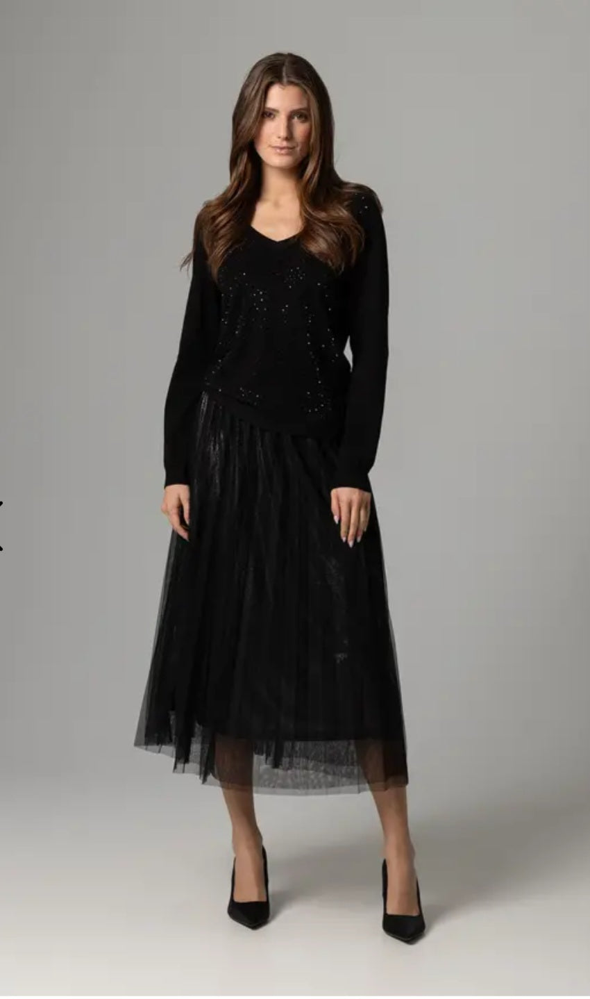 Black Crystal Knit