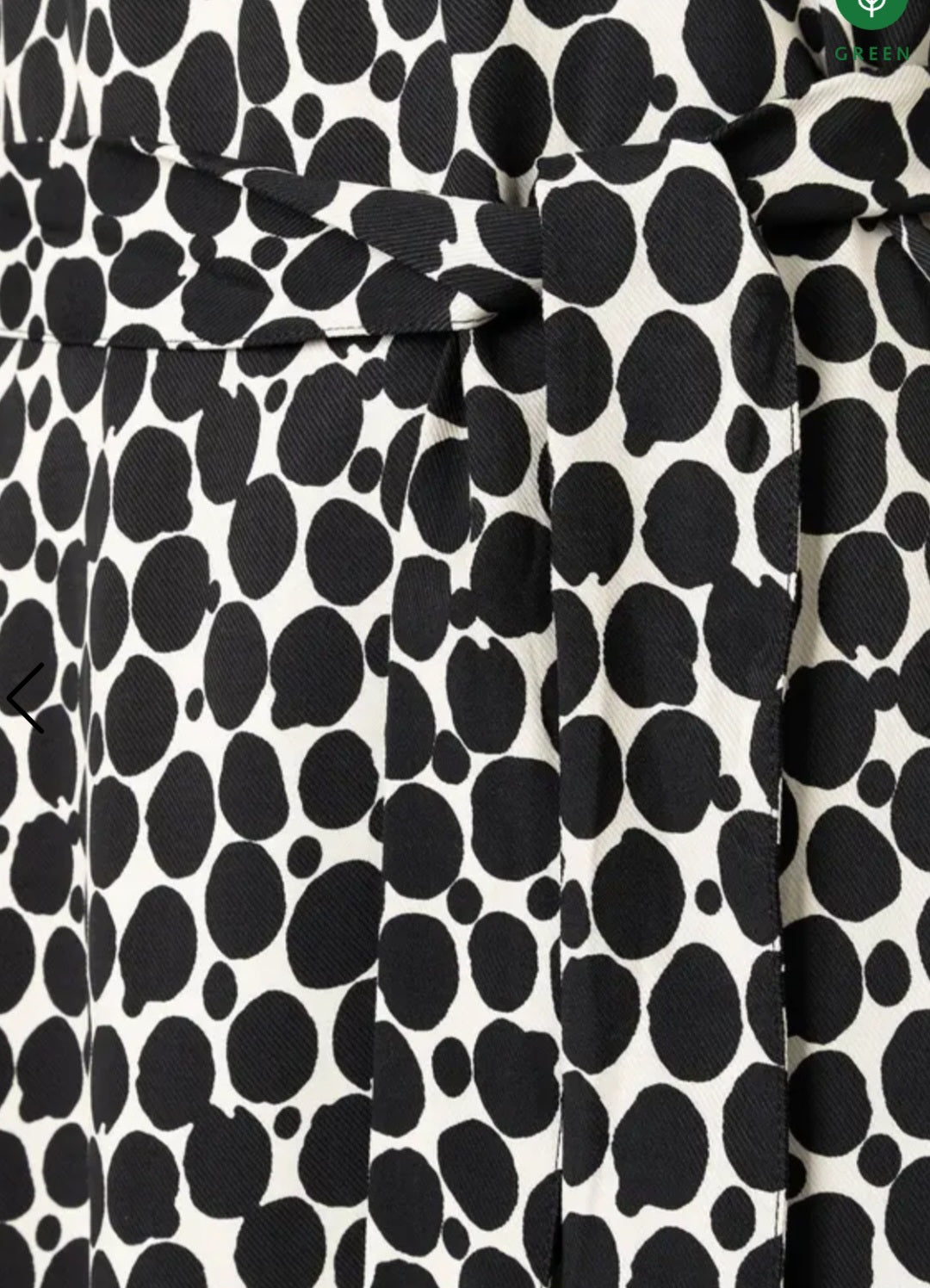 Black & Cream Print Dress