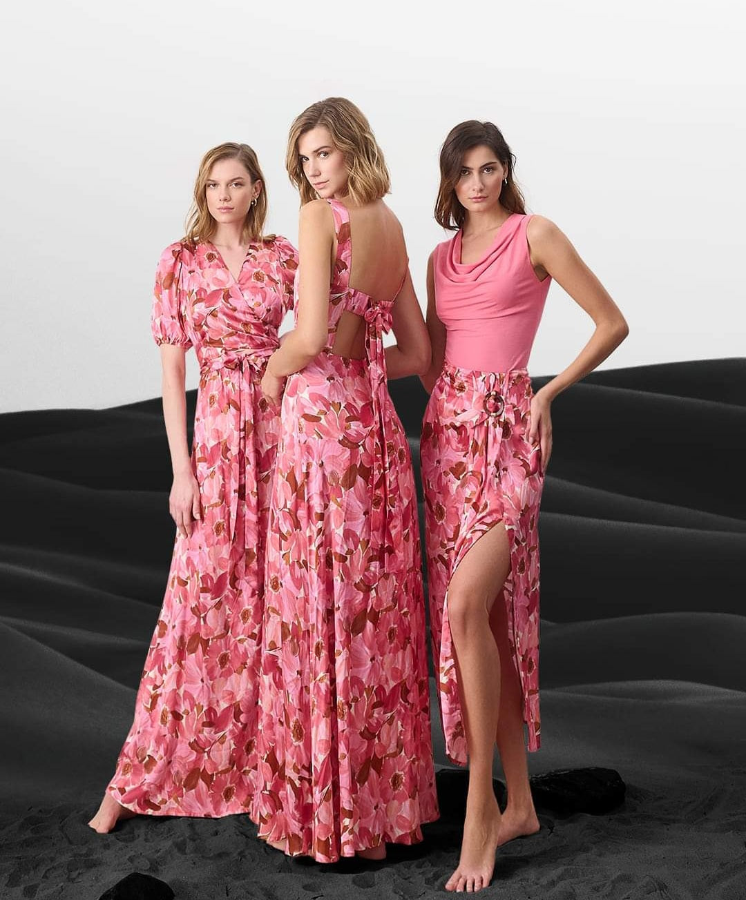 Pink Flower Maxi Dress