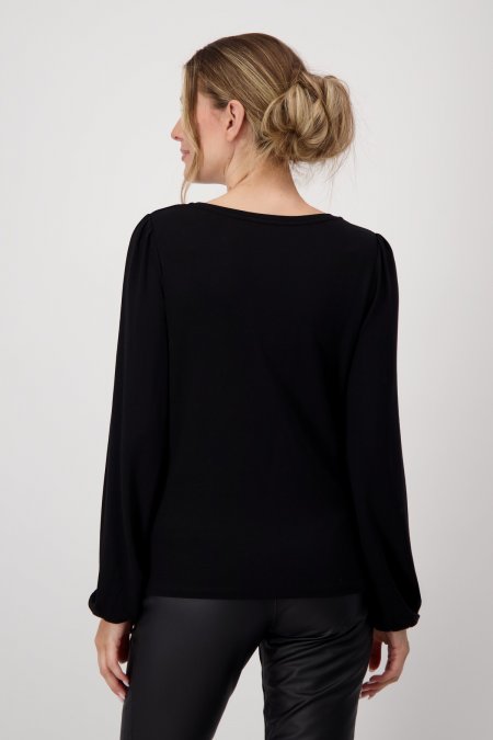Black Top With Glitter Pattern