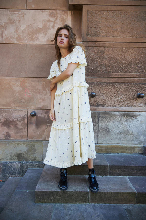 Suzie Cream & Blue Dress