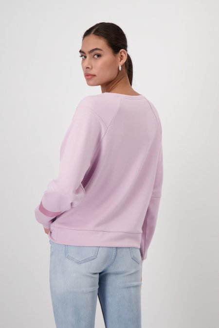 Lavender Sweatshirt With Shine Stripes