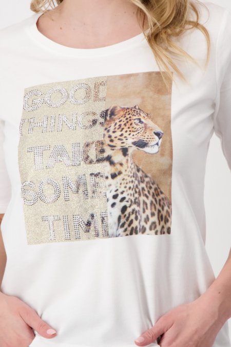 T-SHIRT WITH LEOPARD PRINT