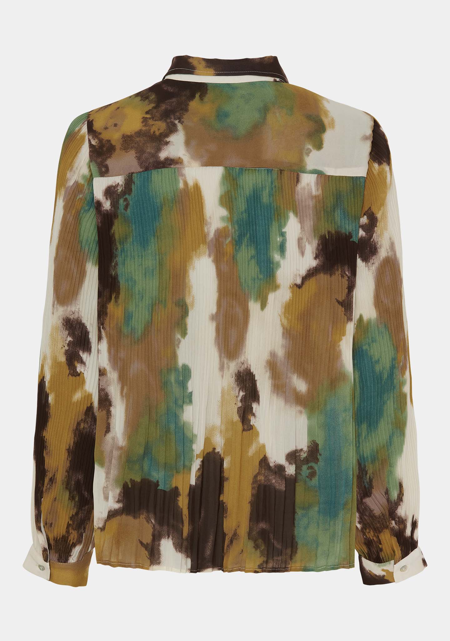 Green And Rust Printed Shirt