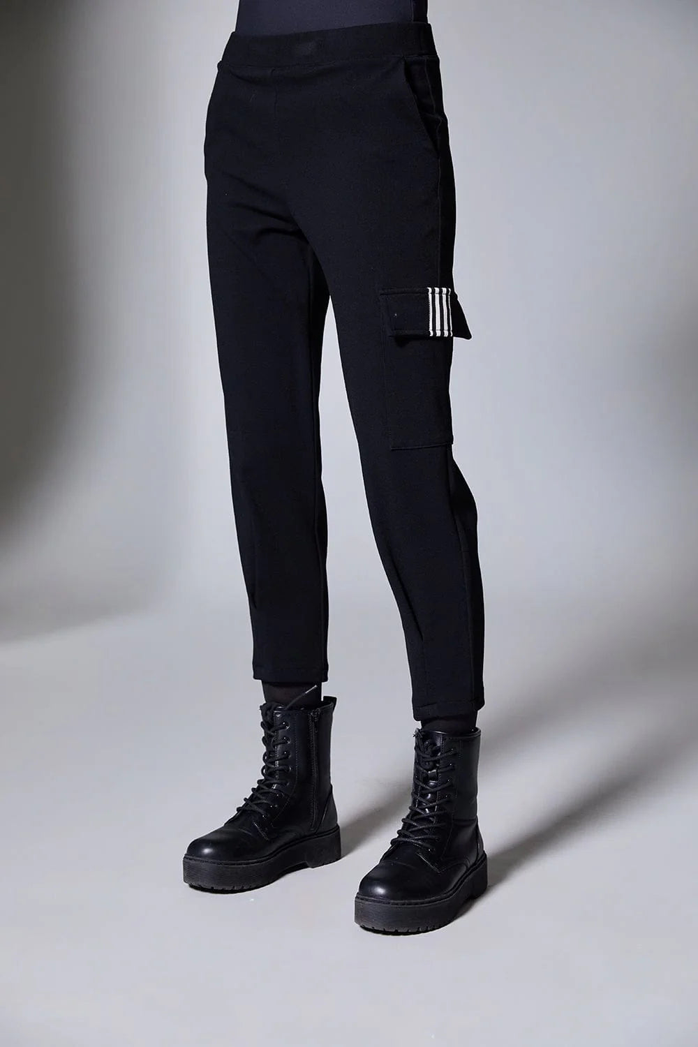 Black Stripe Pocket Trouser