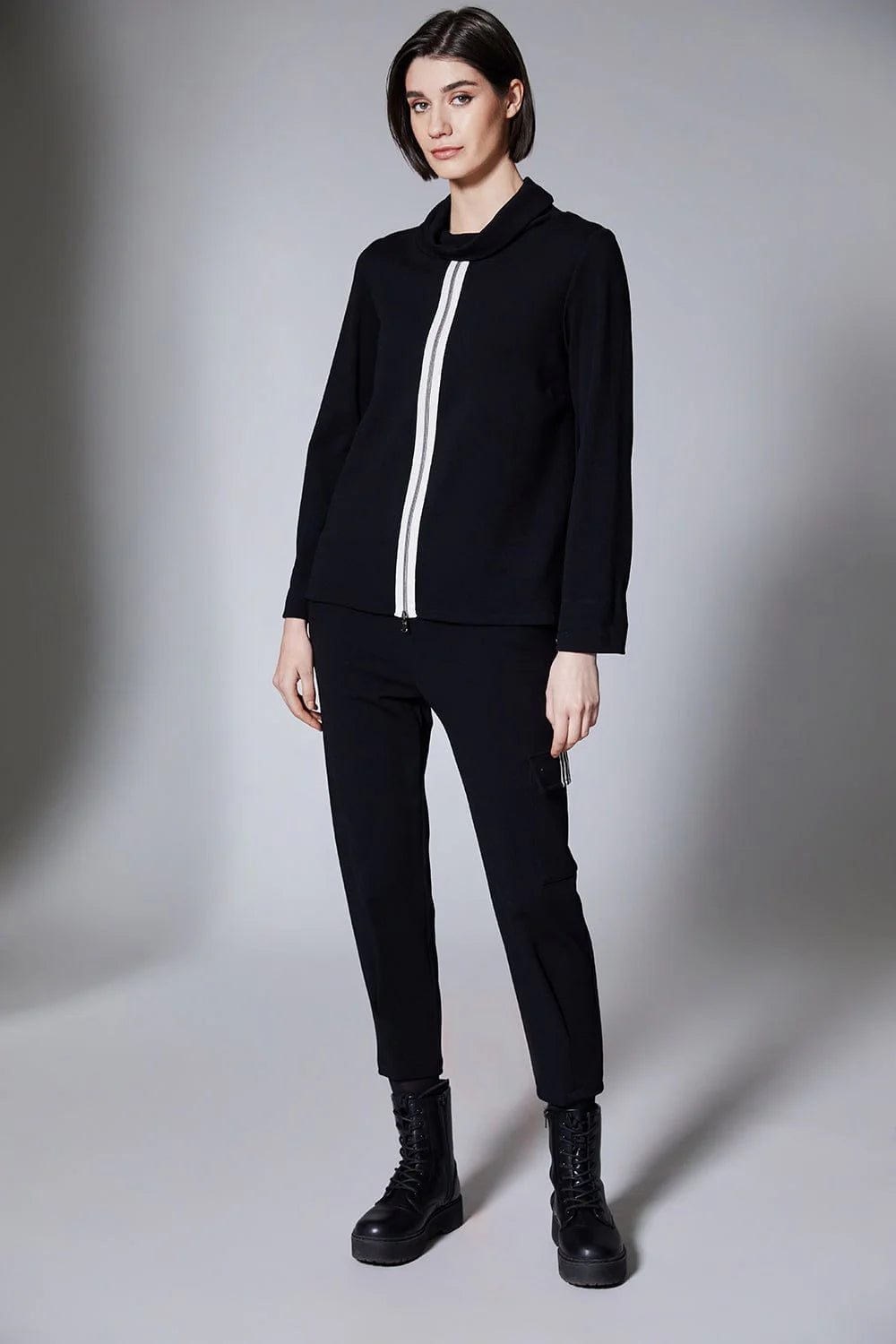 Black Stripe Pocket Trouser