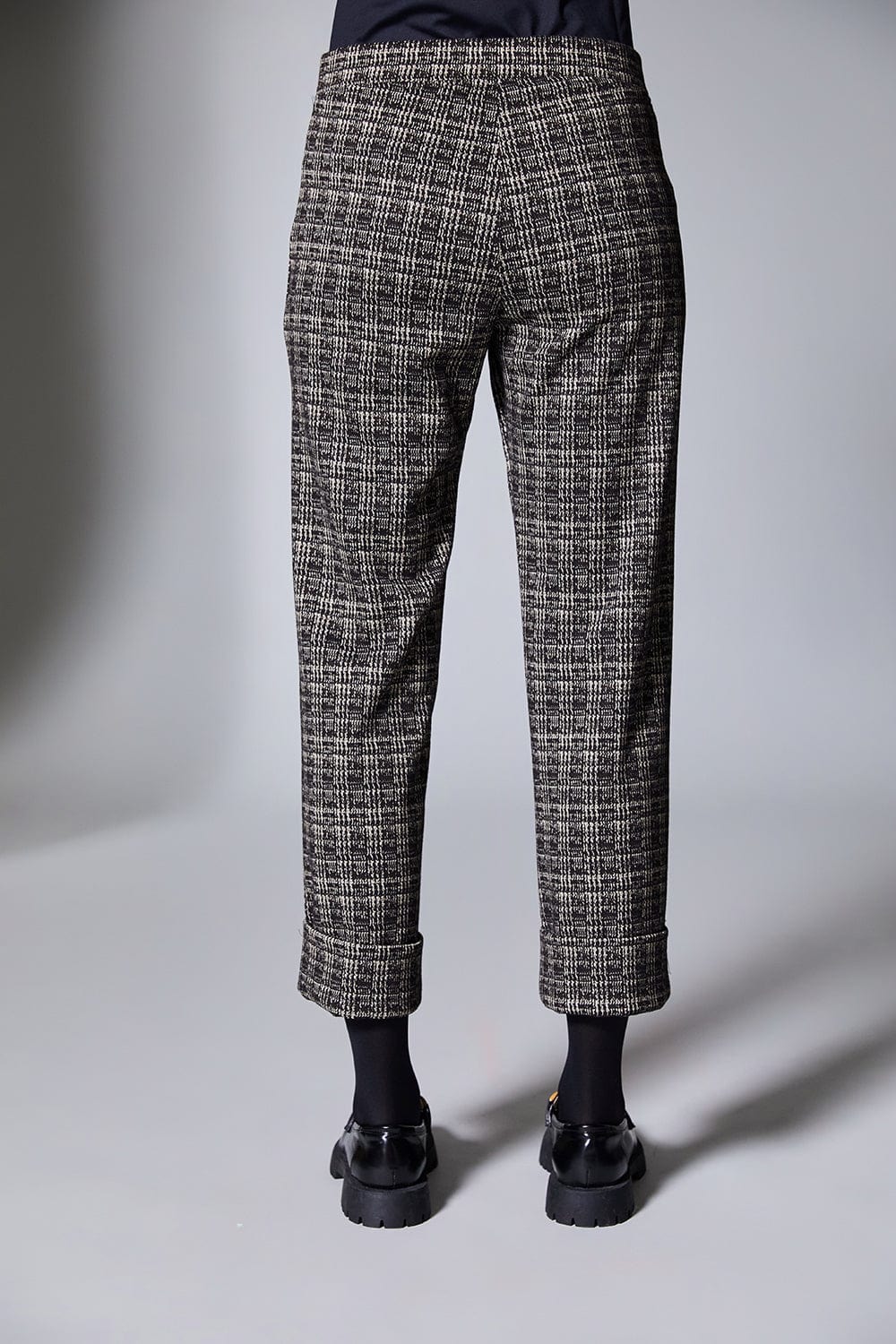 Check Turn Up Trouser
