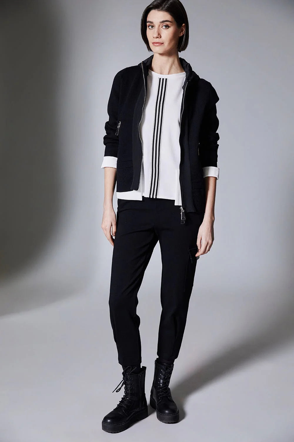 Black Stripe Pocket Trouser