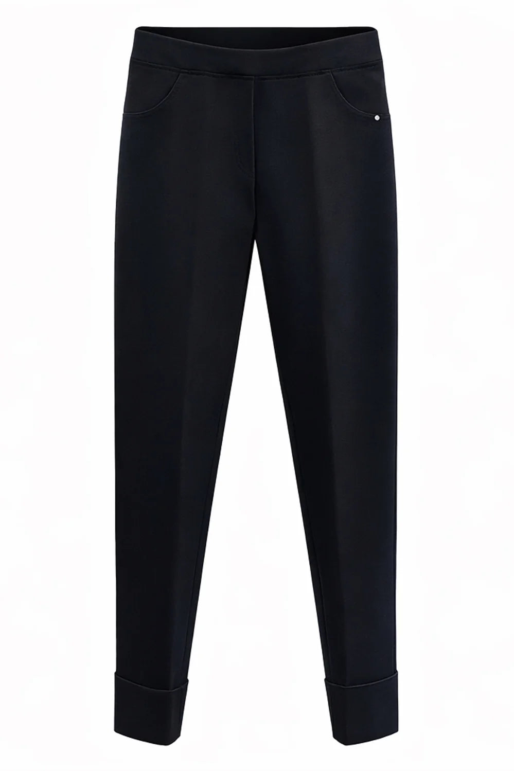 Black Turn Up Trouser