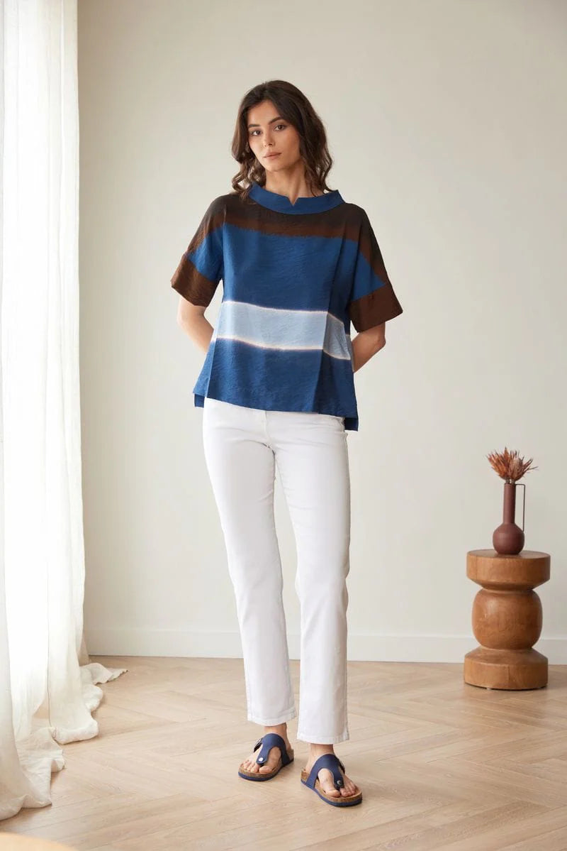 Blue Watercolour Top