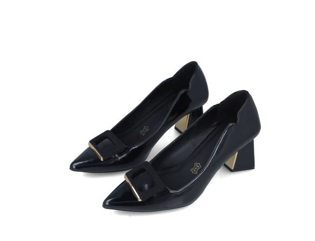 Black Patent Court Shoe