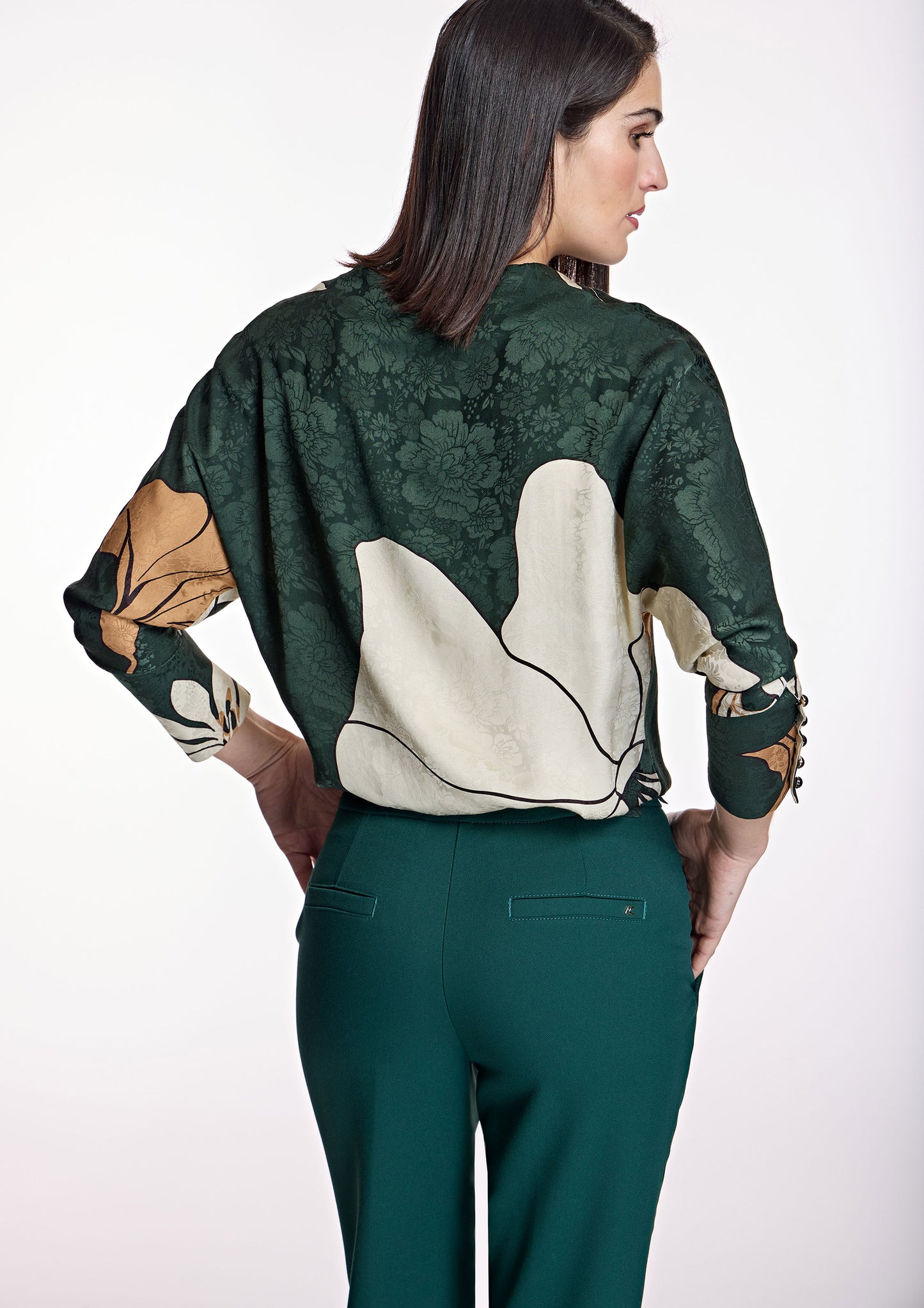 Green Printed Blouse