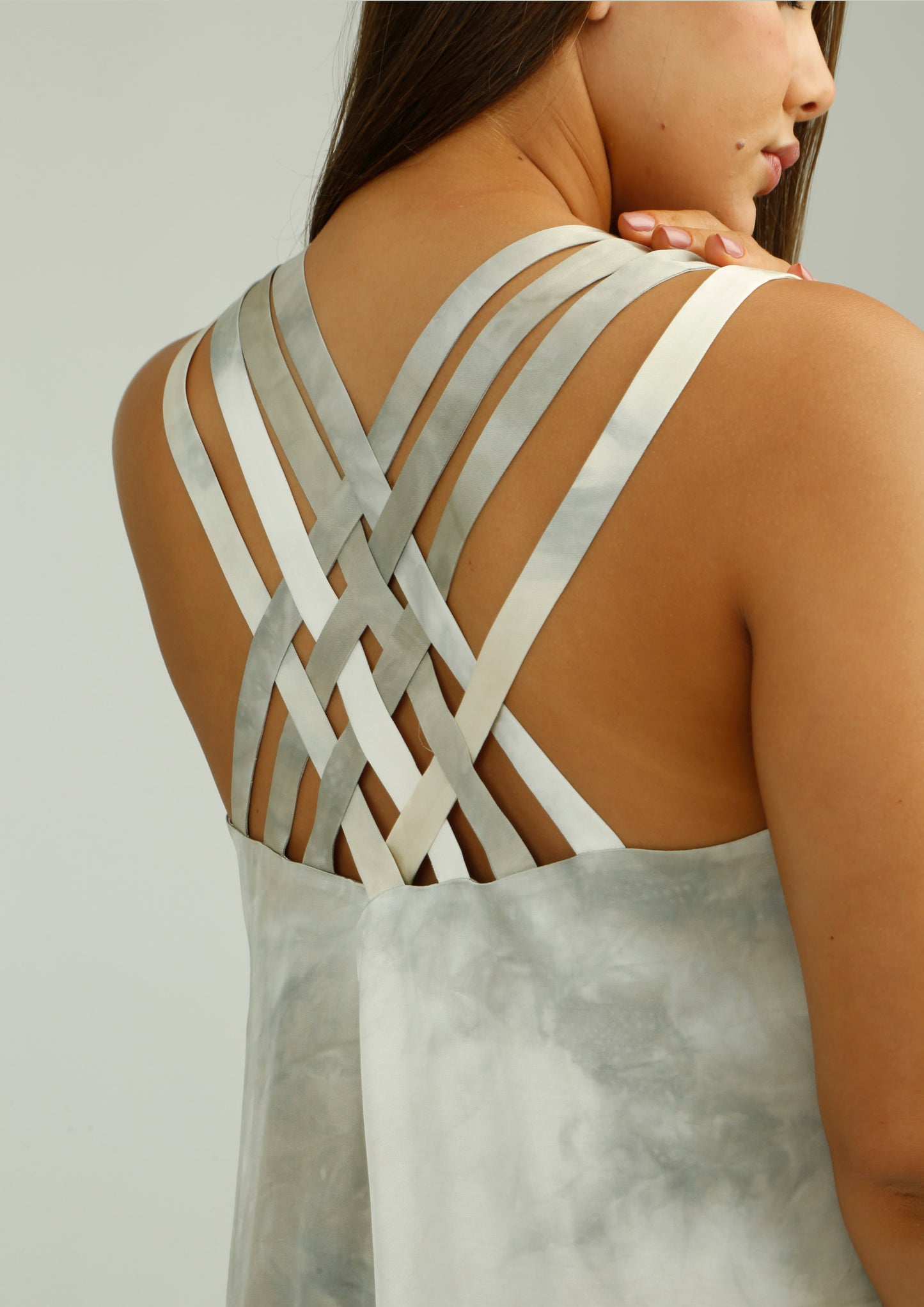 Ivory Marble Maxi Dress