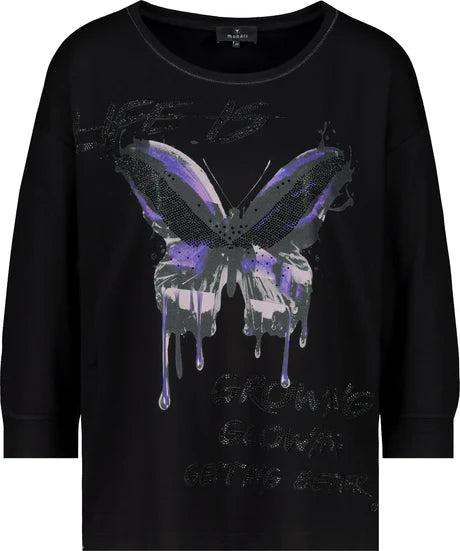 Black Top With Butterfly