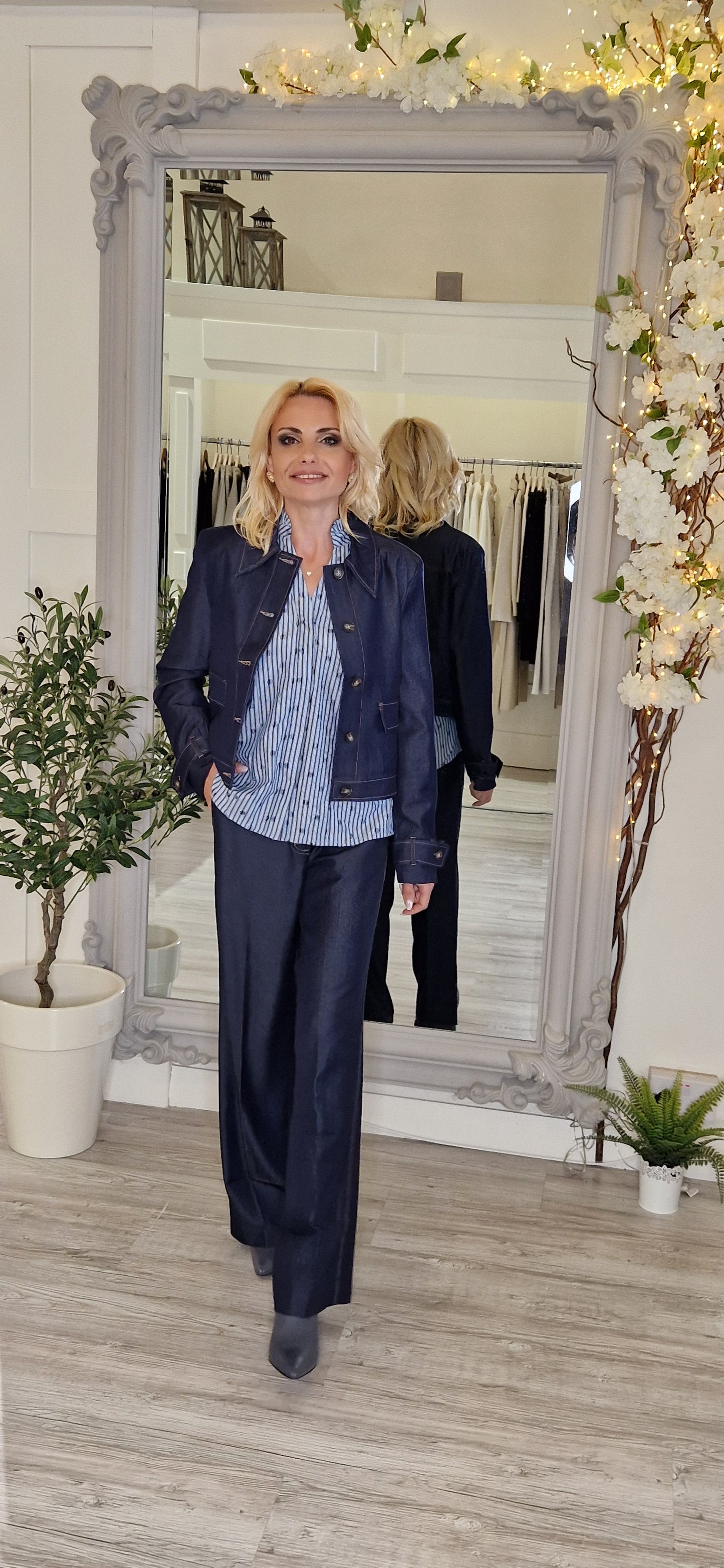 Terry Denim Trousers