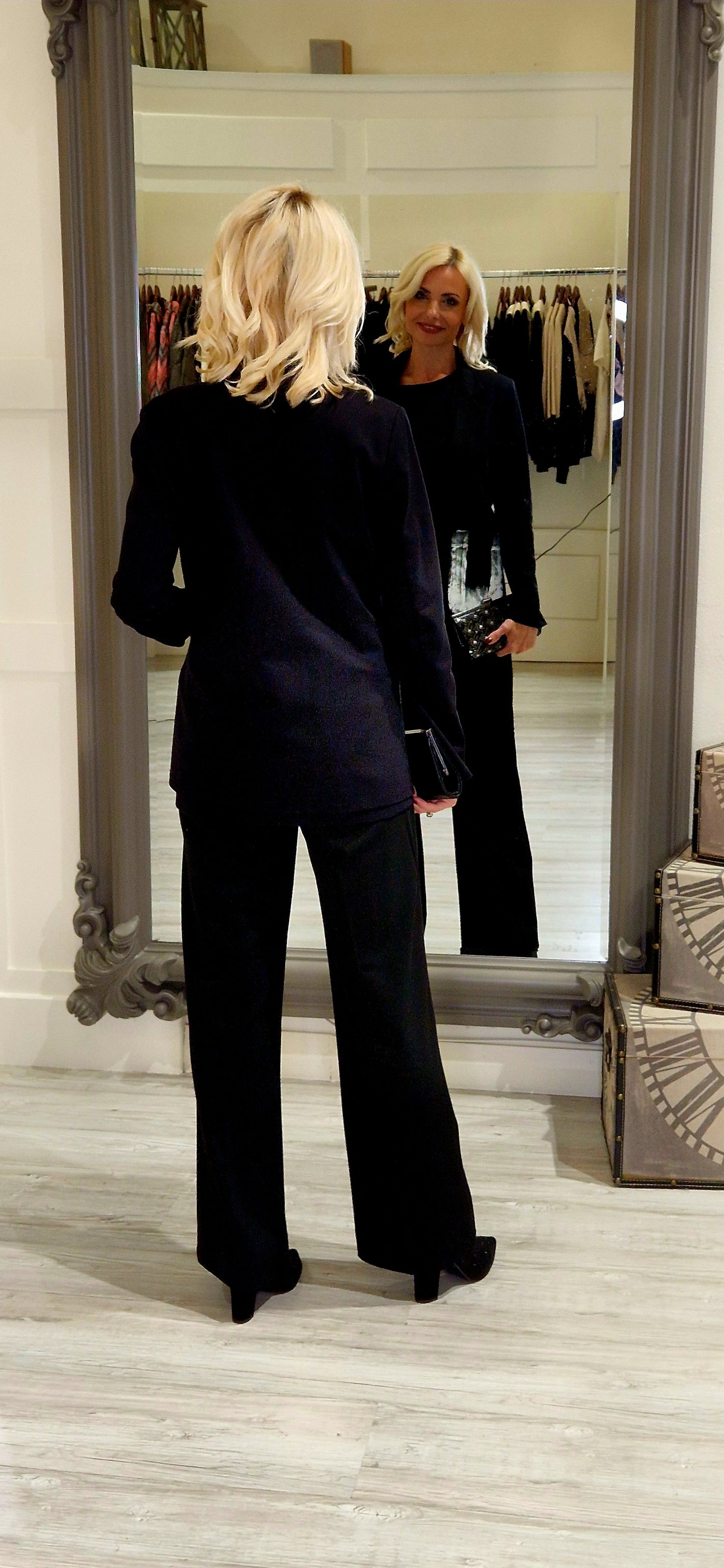 Black Straight-leg Trousers